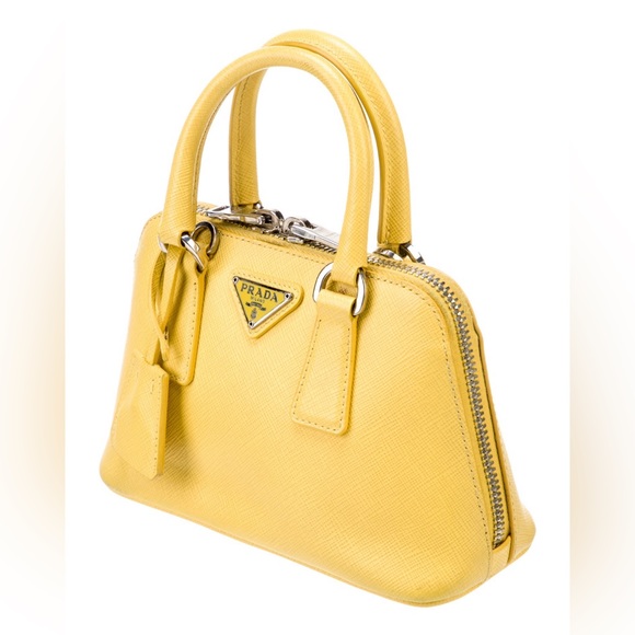 Prada Yellow Mini Tote Bag - Picture 3 of 5